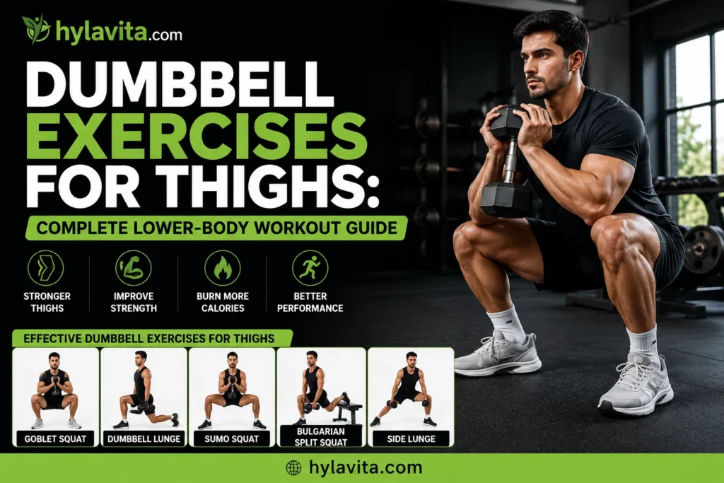 Dumbbell Exercises for Thighs: Full Lower-Body Guide dumbbell exercises for thighs