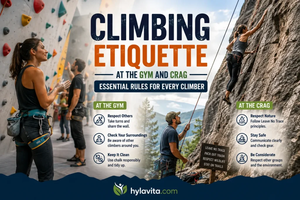 climbing etiquette at the gym and crag
