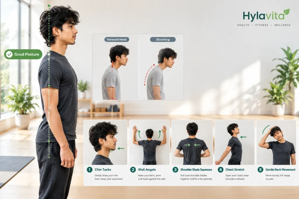 5 Daily Posture Exercises to Fix Forward Head and Slouching exercises to fix forward head posture